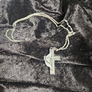 "Confirmed in Christ" Pendant with 11" silver tone chain